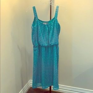 Teal sheer dress